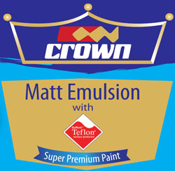 Crown Matt Emulsion with Teflon Surface Protector