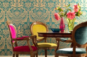 turquoise motifs wallpaper