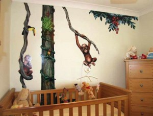 cimpanzee themed room for kids