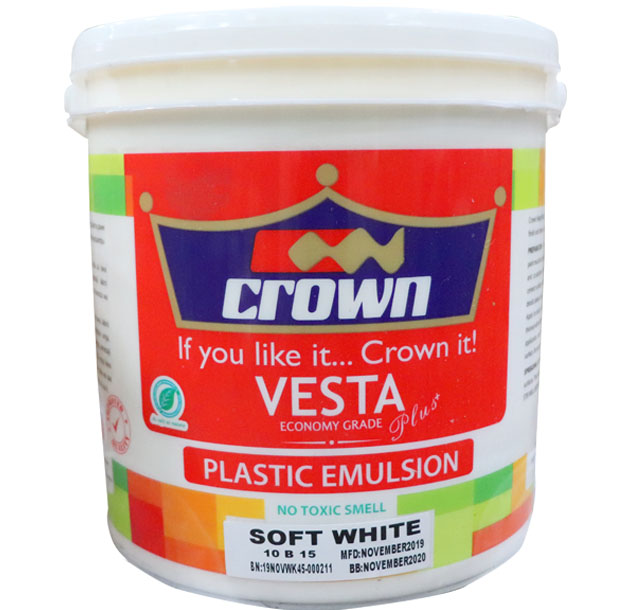 Economy Vesta Plastic Emulsion Water Based - Crown Paints Online Shop