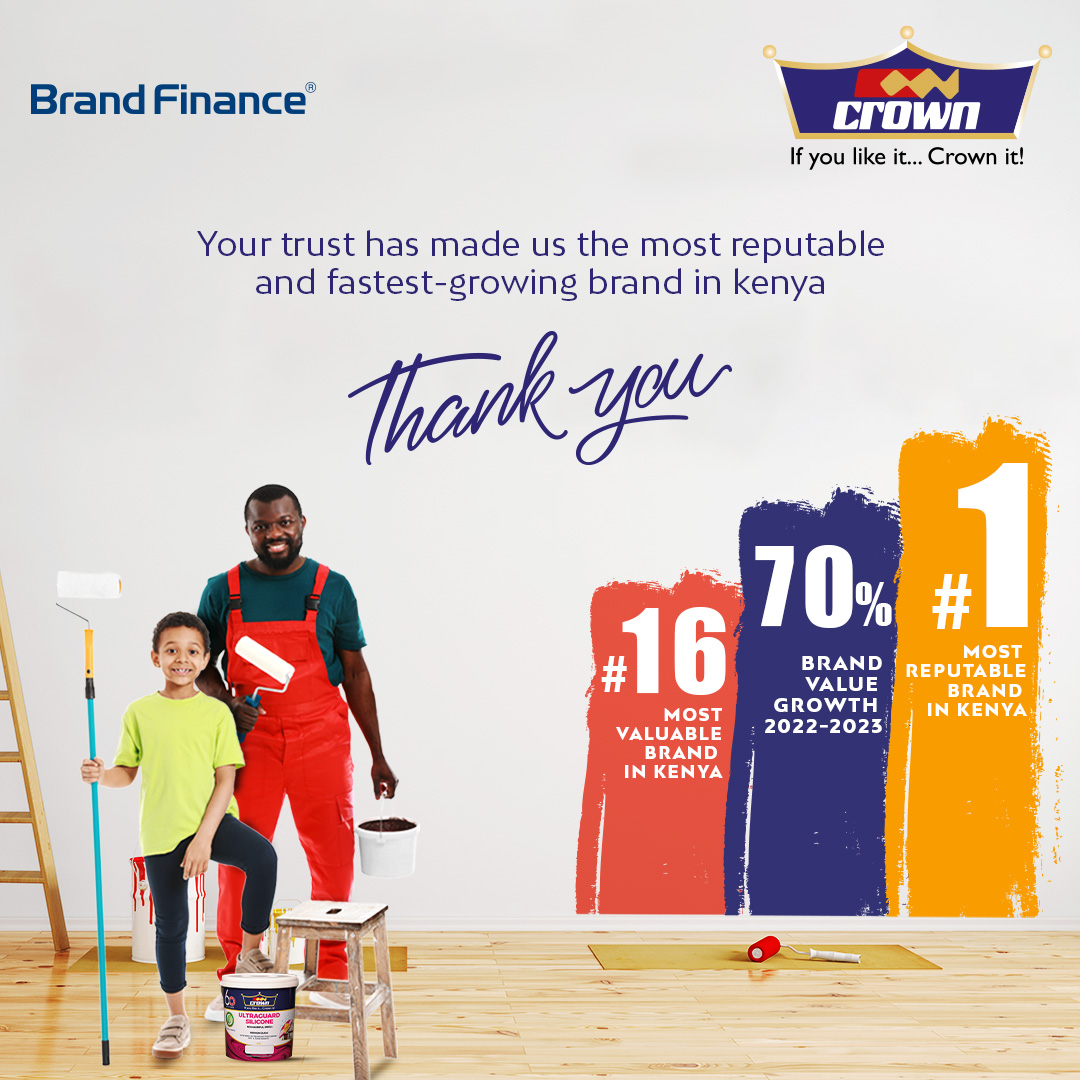 Crown Paints Awarded As The Most Reputable And Fast Growing Brand In Kenya Crown Paints Kenya Plc